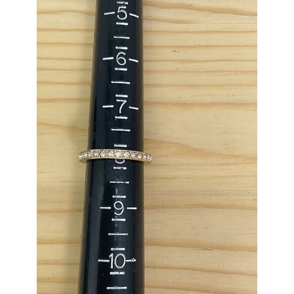 Woments Classic Elegant Gold Tone Eternity Band - Picture 4 of 4